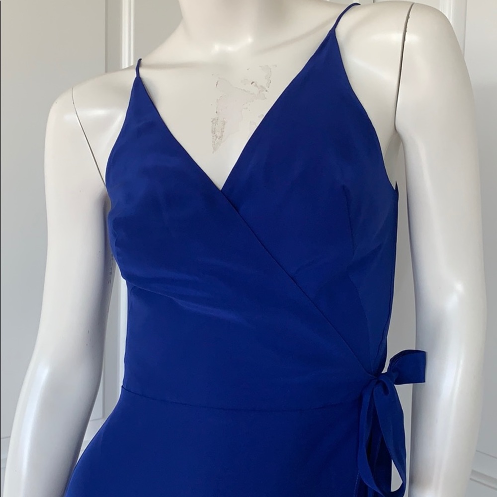 NWT Amanda Uprichard Royal Blue Wrap Maxi M - Picture 6 of 13